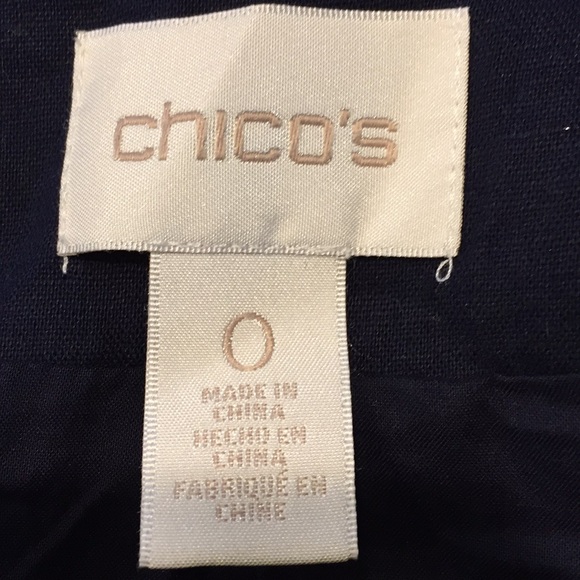 Chico’s 0 Jacket Navy Blue Stud & Crystal Embellishment Small - Picture 4 of 6